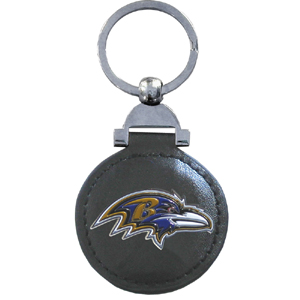 Siskiyou Gifts FLS181 Leather Key Ring Baltimore Ravens