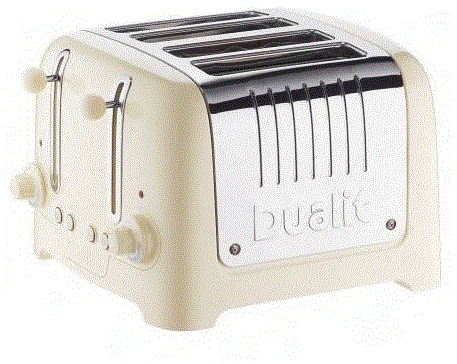 Dualit 46242 Lite Chunky 4 Slice Toaster  Cream