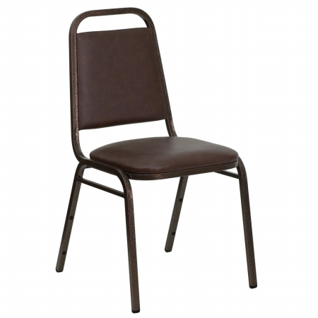 FD-BHF-2-BN-GG Hercules Stack Chair with Trapezoidal Back and Padded Foam Seat