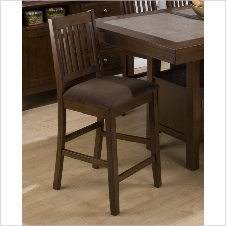 Barnes Stool with Chocolate Microfiber Seat  Set of 2