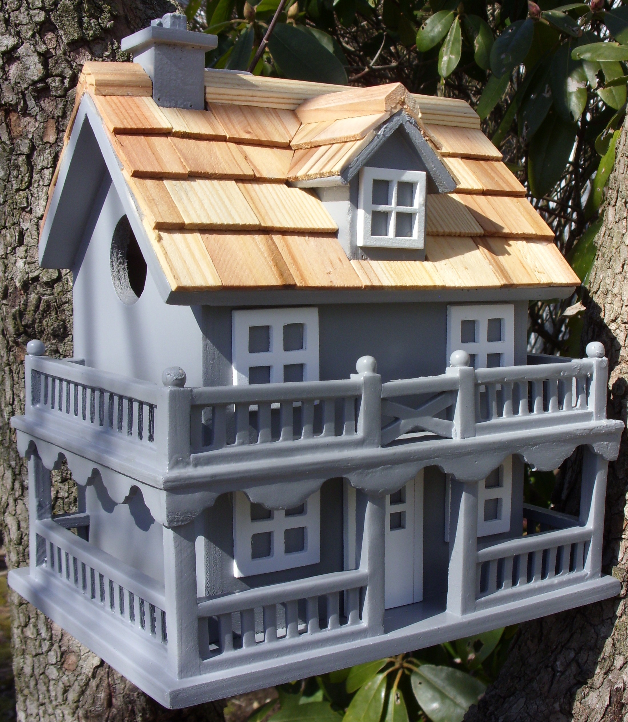 Home Bazaar HB7102BS Colonial Cottage Birdhouse Blue