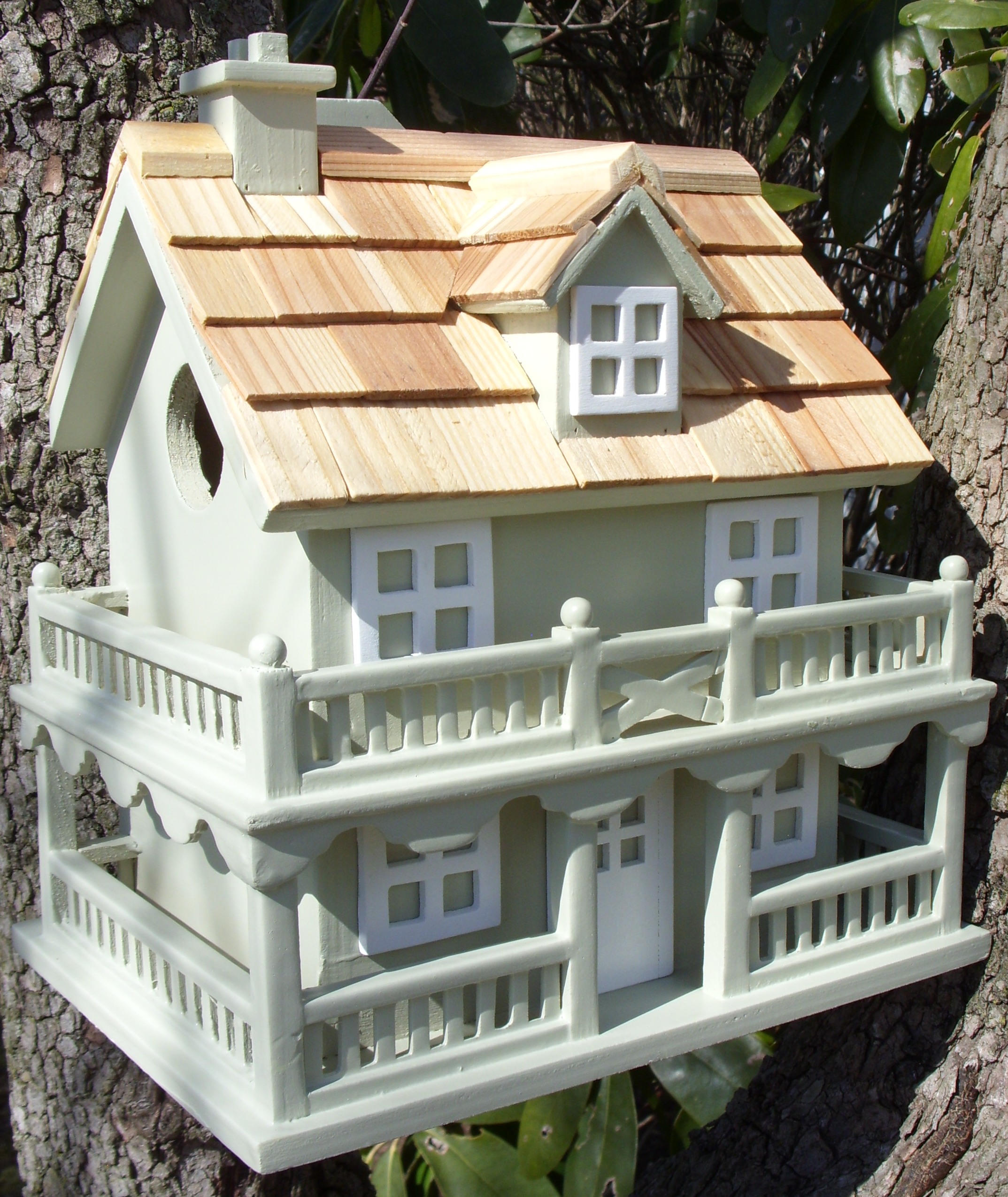 Home Bazaar HB7102GS Colonial Cottage Birdhouse Green