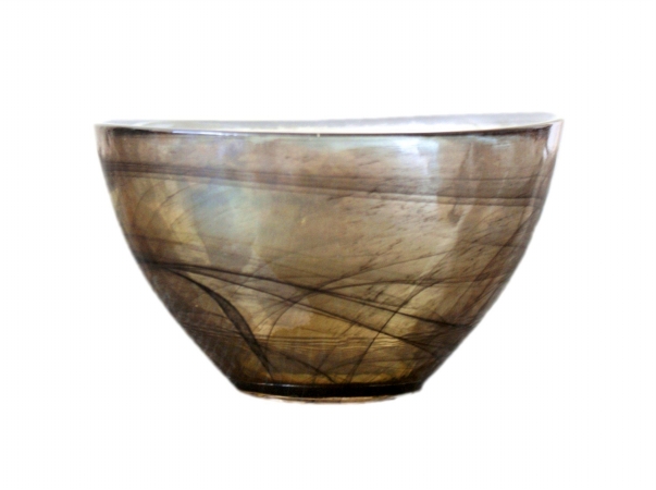 Arda Glassware 99561620 Allure Handmade 6 In. Individual Bowl Set of 4 Black Smoke by Arda Glassware