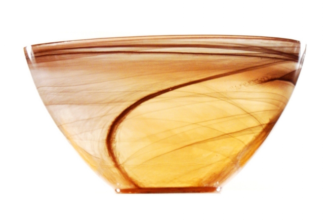 Arda Glassware 99561320 Allure Handmade 6 In. Individual Bowl Set of 4 Brown Amber by Arda Glassware