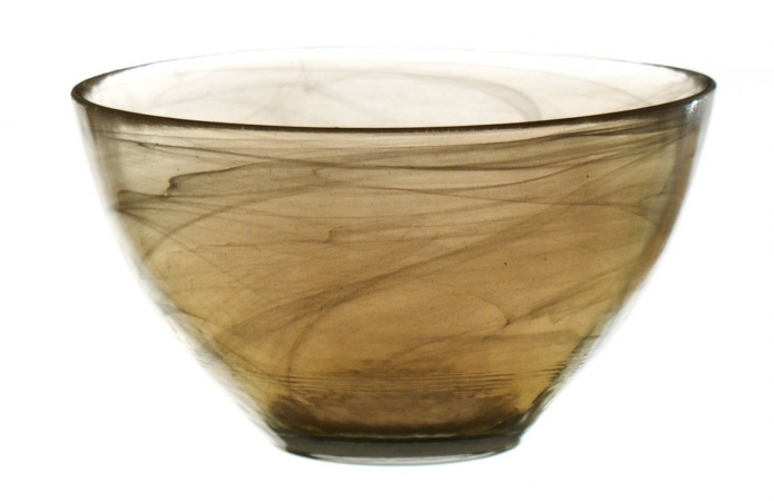 Arda Glassware 99560320 Allure Handmade 6 In. Individual Bowl Set of 4 White Smoke by Arda Glassware
