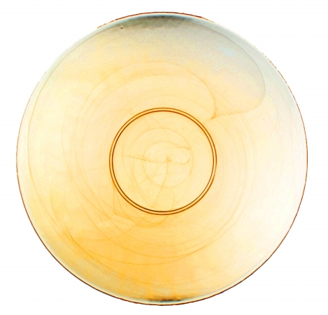 Arda Glassware 99650200 Allure Handmade 15.5 In. Shallow Bowl White Amber by Arda Glassware