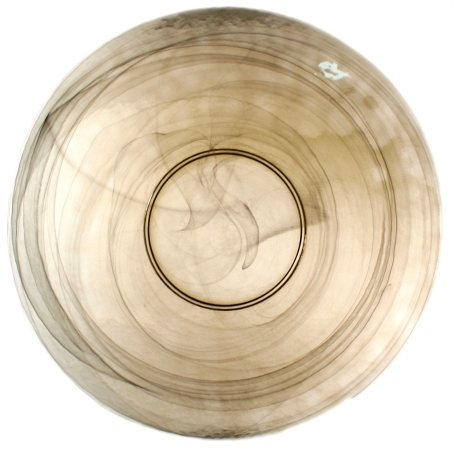 Arda Glassware 99650300 Allure Handmade 15.5 In. Shallow Bowl White Smoke by Arda Glassware