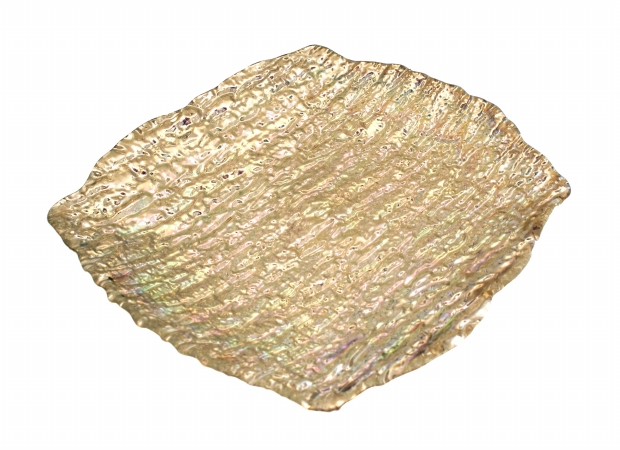 Arda Glassware 61320410 Romos Handmade 11x10.5 In. Square Plate Set of 2 Silver Pearl by Arda Glassware