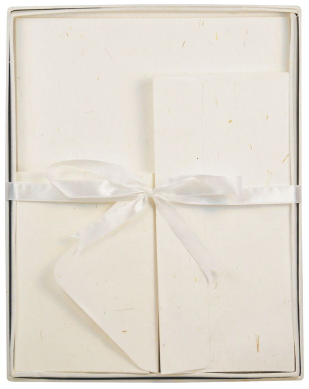 Alvin BHS15201 Blue Hills Studio 15 Sheet#44; 5 Cards and 20 Envelops Fine Writing Stationery Set White