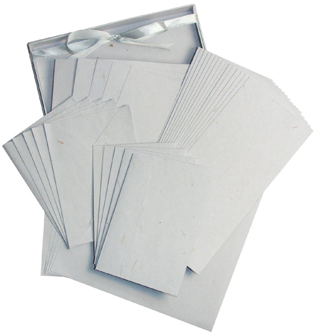 Alvin BHS15203 Blue Hills Studio 15 Sheet#44; 5 Card and 20 Envelop Fine Writing Stationery Set Gray