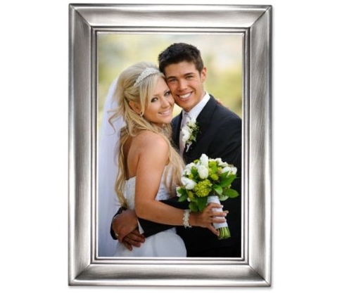 609046 Brushed Pewter 4x6 Metal Picture Frame
