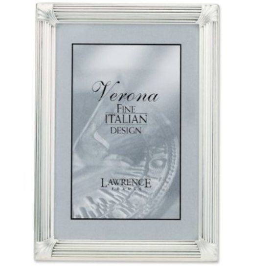 750146 Brushed Silver Plated 4x6 Metal Picture Frame
