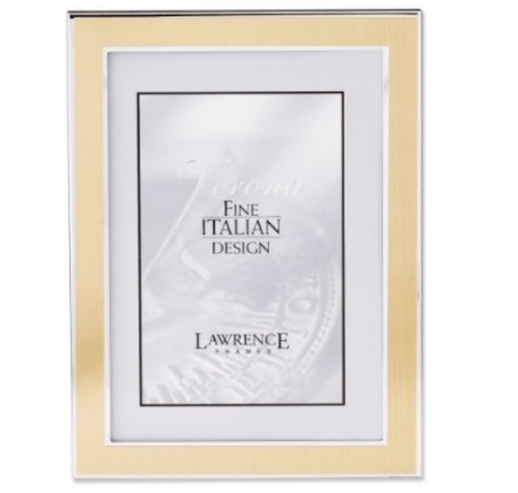 748057 Silver And Gold 5x7 Metal Picture Frame