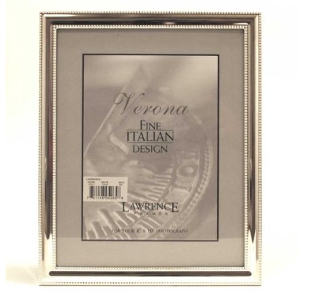510745 4x5 Metal Picture Frame Silver-plate With Delicate Beading