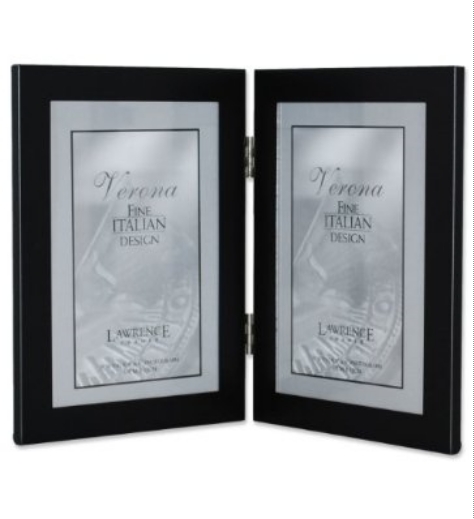 Black 4x6 Hinged Double Metal Picture Frame
