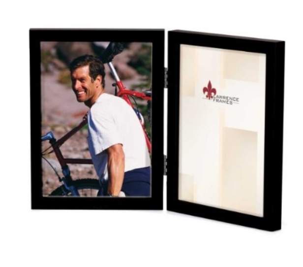4x6 Hinged Double Black Wood Picture Frame - Gallery Collection