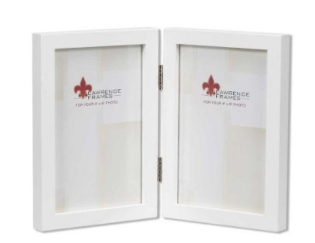 755857d 5x7 Hinged Double White Wood Picture Frame - Gallery Collection