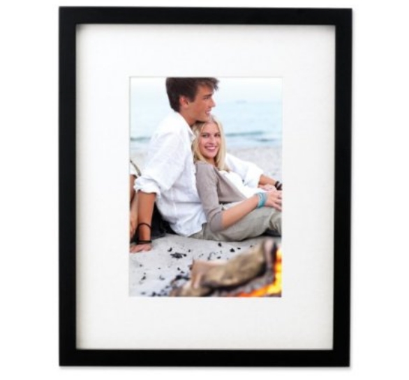765557 Black Wood 8x10 Picture Frame Matted To 5x7