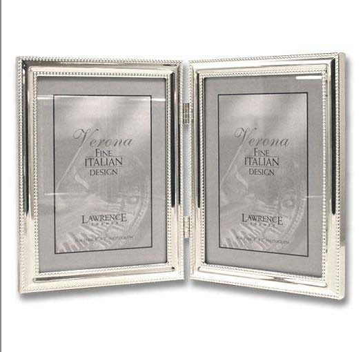 Lawrence Frames 510757D Lawrence Frames 5x7 Hinged Double  Vertical  Metal Pictu