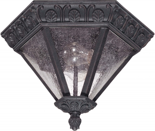 Nuvo Lighting 602037 Cortland  1 Light Flush Dome with Seeded Glass