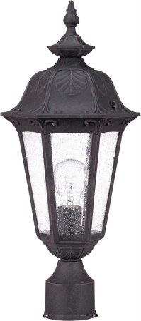 Nuvo Lighting 602039 Cortland  1 Light MidSize Post Lantern with Seeded Glass