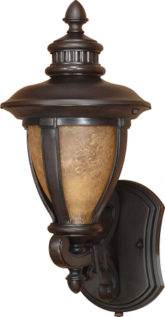 Wall Mount Outdoor Lighting Nuvo Lighting 60-2516 Galeon ES - 1 Light Wall Lantern Arm Up with Tobago Glass - Lamp Included NLGHT1203