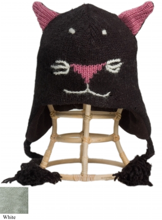 Nirvanna Designs CH CatWhite K White Cat Hat Kids
