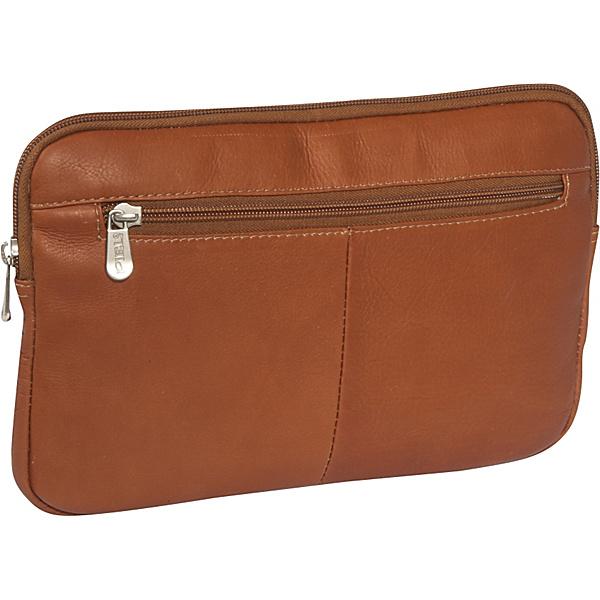 Piel Leather 2931 Mini Zip Laptop & 10 Tablet Sleeve - Saddle