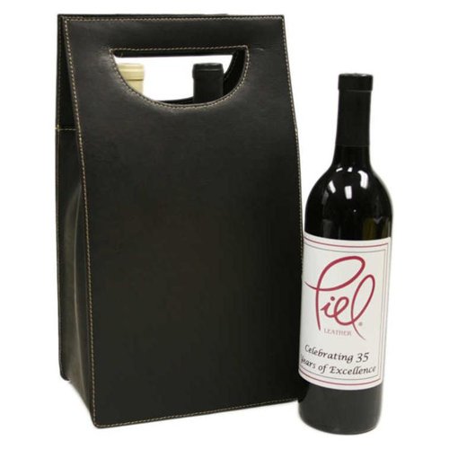 2877-chc Double Wine Carrier - Chocolate