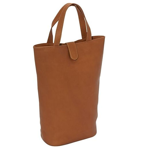 2356 Doulbe Wine Tote - Saddle