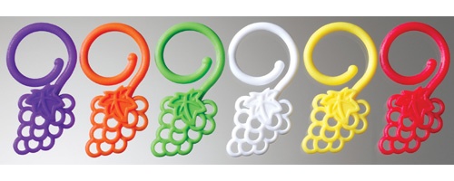 Prodyne WC3G Set of 6 Grapes Soft Wine Glass Charms Pack of 36