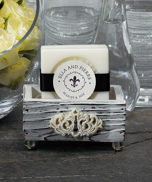 Wedding Star 9131 Jewel Footed Wooden Boxes with Aged White Finish