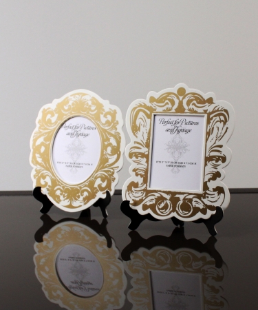 Wedding Star 914155 Baroque Paper Frames with Table Easels Small Small Gold and 