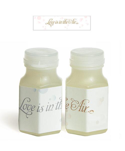 Wedding Star 8872 Love is in the Air Bubble Stickers with Peeloff Back Bronze with Pink Print
