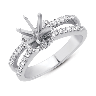 S. Kashi amp; Sons EN7124WG White Gold Engagement Ring 14KW Size 7