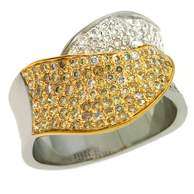 S. Kashi amp; Sons D3921WG White Gold Yellow Diamond Ring 14KW Size 7 yellow diamond rings