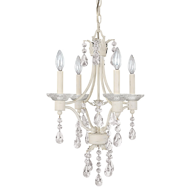 Capital Lighting 4600SC Four Light Chandelier SHABBY CHIC 16.5 inch W 22 inch H 4-60 Watt Candelabra