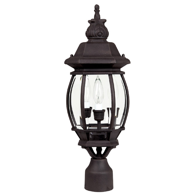 Capital Lighting 9865RU French Country Three Light Post Lantern RUST 8 inch W 23 inch H 3-60 Watt Candelabra