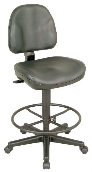 Alvin CH44490DH Drafting Chair Premo Blk Leath