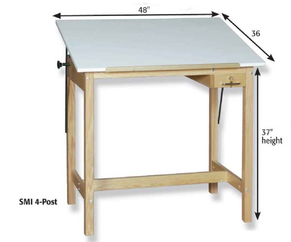 Tables Alvin F2436-30A Wood 4 Post Table 24x36x30h ALV1573