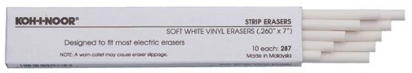 Alvin ER287 Eraser strip soft vinyl 10pk