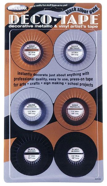 Alvin DEC002 Deco Tape Metallics Pk-6 Rolls