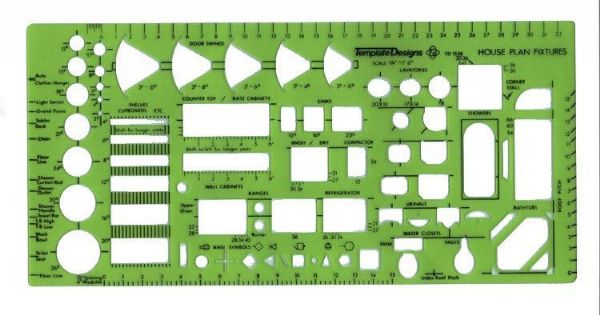 Alvin&co 22rb 12" Template Home Plan Fixtures