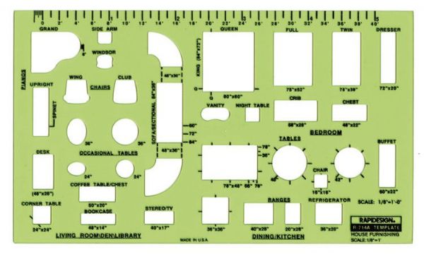 Alvin 714RA Template House Furnishings