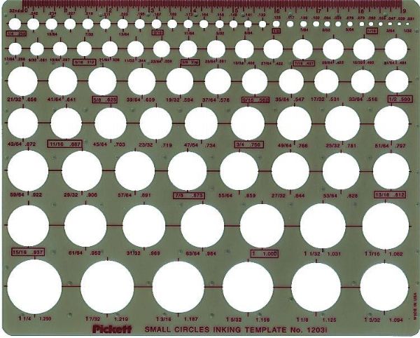 Alvin&co 1203i Small Circles Drawing Template