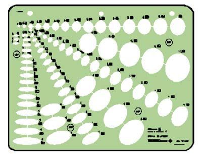 Alvin&co Td333 Small Ellipses Drawing Template