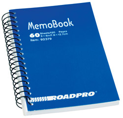 Roadpro 92379 Notebook 3x5side Opening Roadpro 92379 Notebook 3x5side Opening