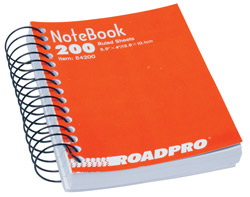 Roadpro 54200 5.5 x 4 Spiral Notebook - 200 Pages Roadpro 54200 5.5 x 4 Spiral Notebook - 200 Pages