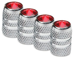 Roadpro RPCRVC4R Valve Caps Red Chrome 4pk Roadpro RPCRVC4R Valve Caps Red Chrome 4pk