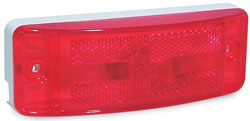 Roadpro RP-46872 Turtleback Red Sealed Light - 6x2 Roadpro RP-46872 Turtleback Red Sealed Light - 6x2